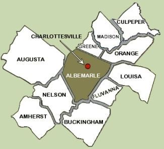 Albemarle County VA Location