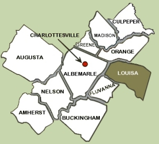 Louisa County VA Map Location